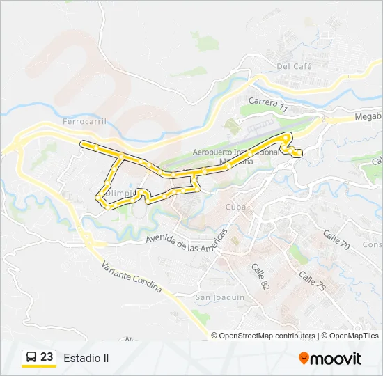 23 Bus Line Map