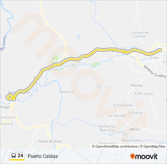 Mapa de 24 de autobús