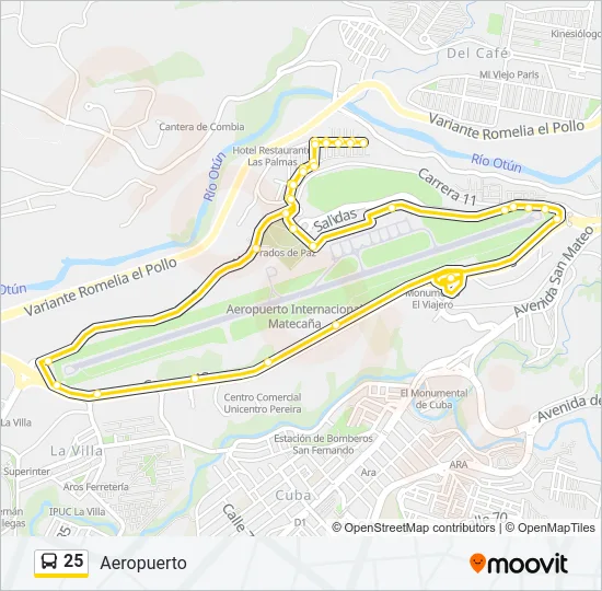 25 Bus Line Map