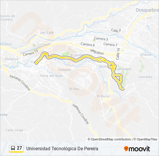 Mapa de 27 de autobús