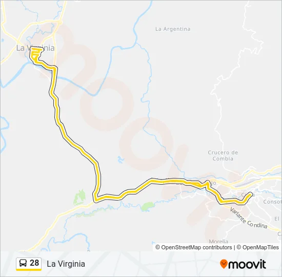 28 Bus Line Map
