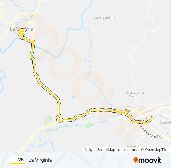 Mapa de 28 de autobús