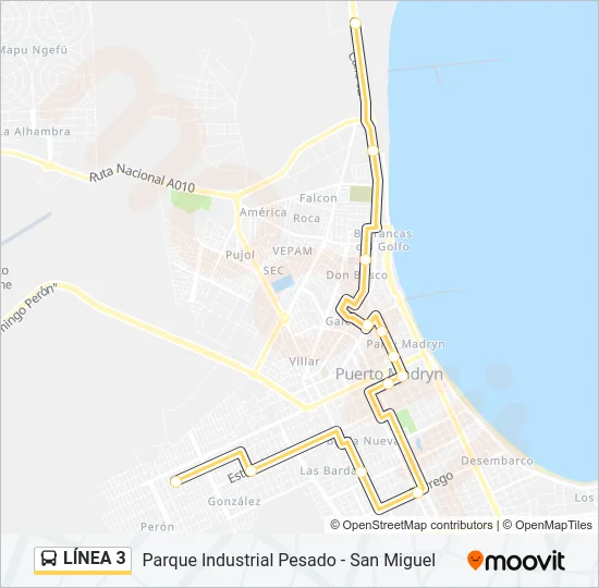 LÍNEA 3 Bus Line Map
