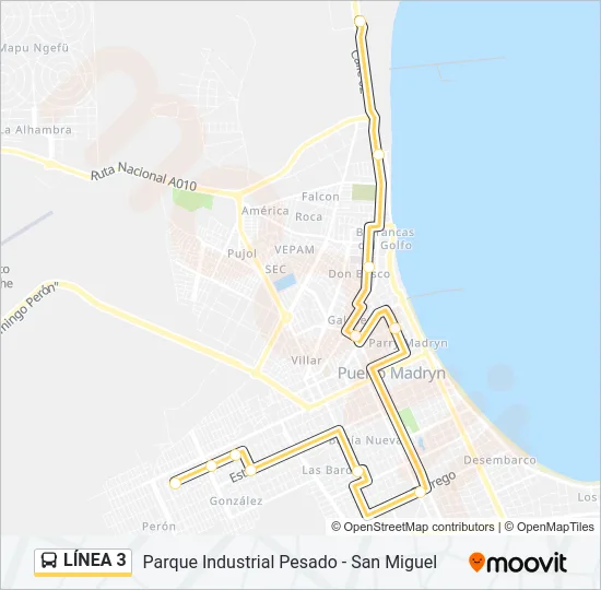 LÍNEA 3 Bus Line Map