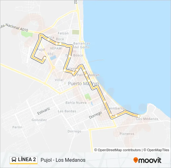 LÍNEA 2 Bus Line Map