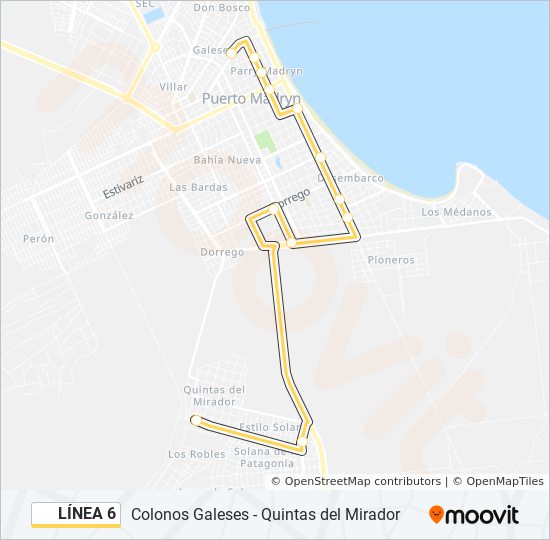 LÍNEA 6 bus Line Map