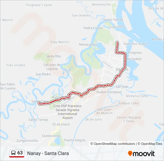 63 Bus Line Map