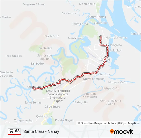 63 Bus Line Map