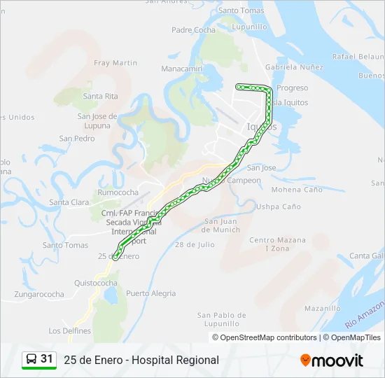31 Bus Line Map