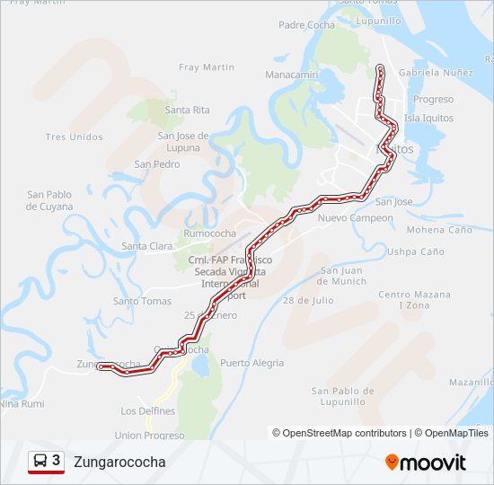 3 Bus Line Map