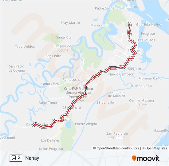 3 Bus Line Map