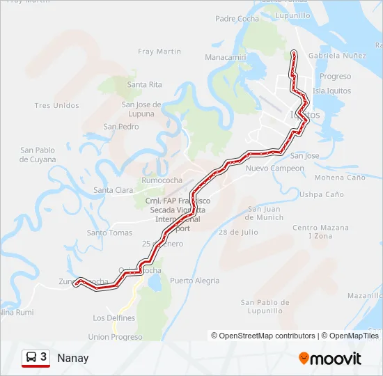 3 Bus Line Map