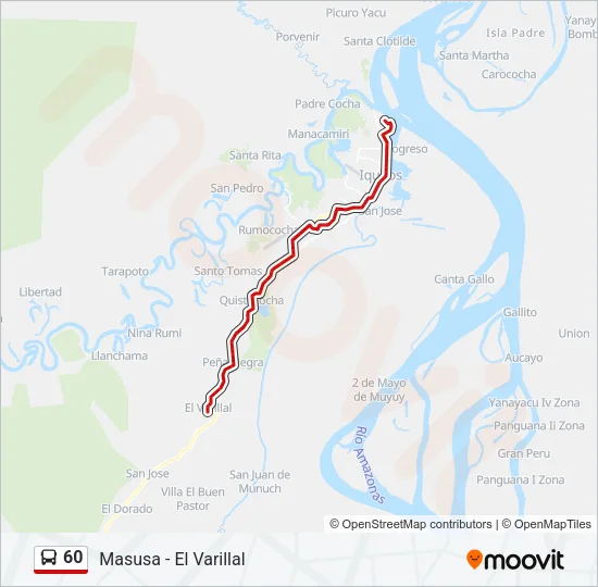 60 Bus Line Map