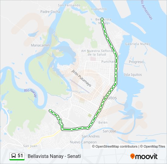 51 Bus Line Map