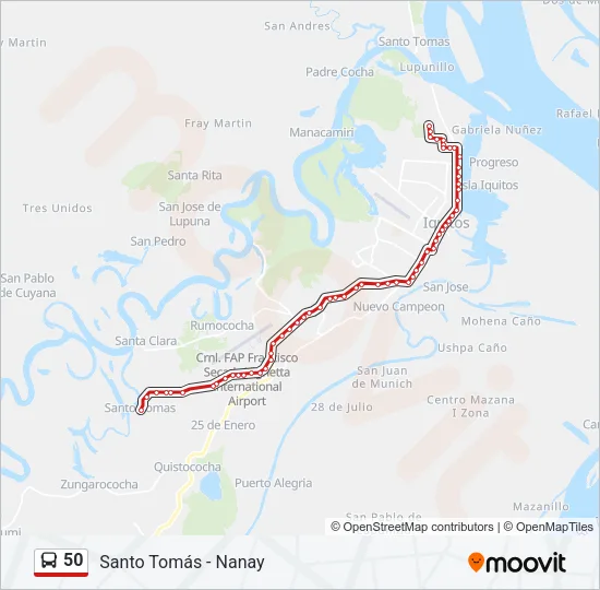 50 Bus Line Map