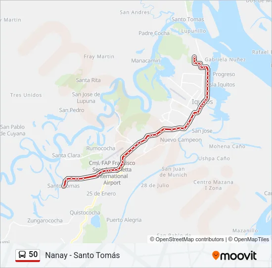 50 Bus Line Map