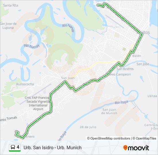 4 Bus Line Map