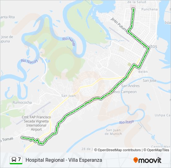 7 Bus Line Map