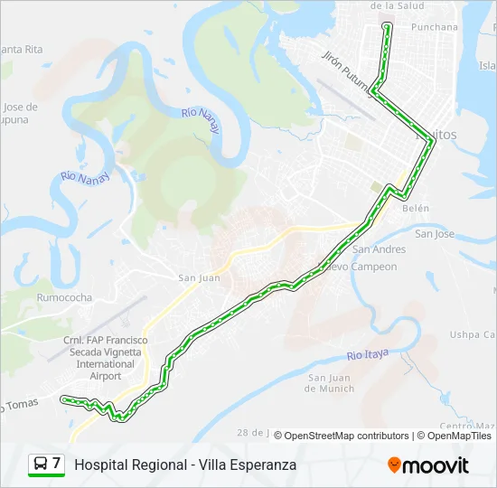 7 Bus Line Map