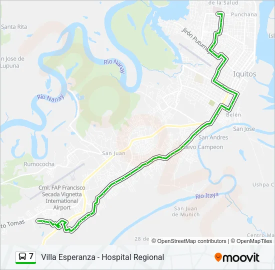 7 Bus Line Map