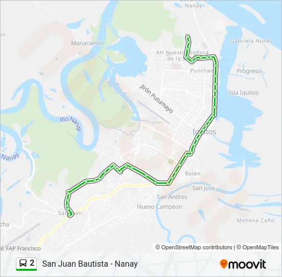 2 Bus Line Map