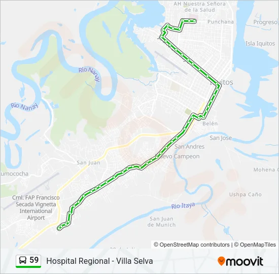 59 Bus Line Map