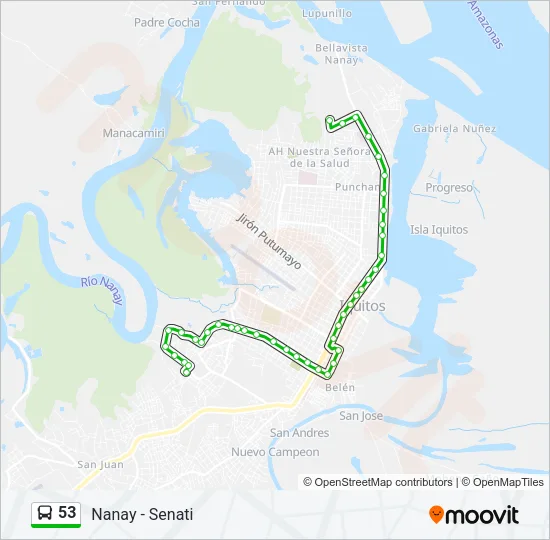 53 Bus Line Map
