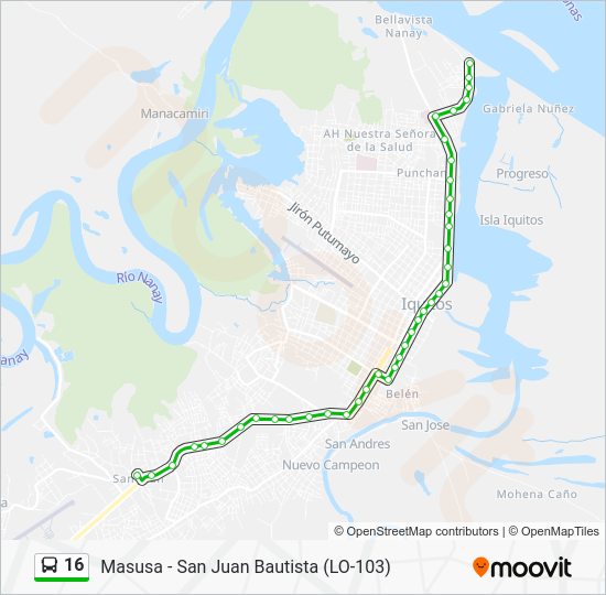 Ruta 16: horarios, paradas y mapas - Masusa - San Juan Bautista (LO-103 ...