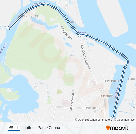 F1 Ferry Line Map
