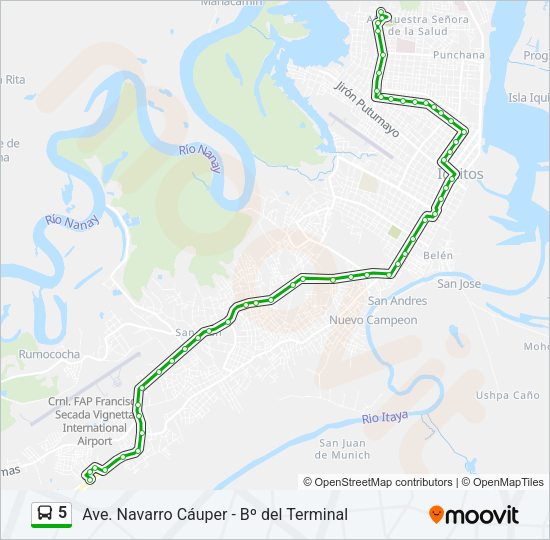 5 Bus Line Map
