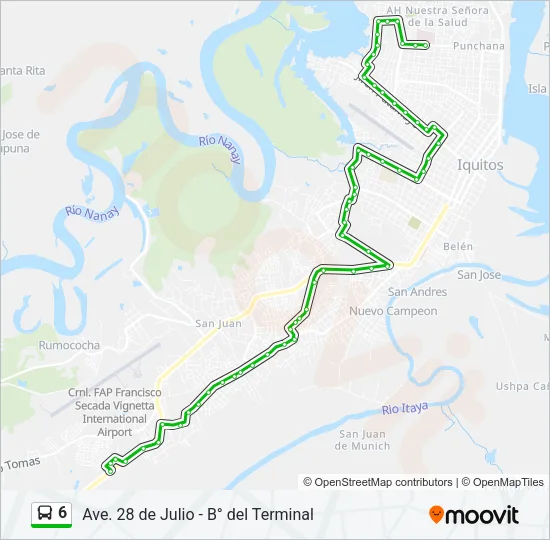 6 Bus Line Map