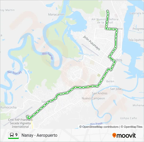 9 Bus Line Map