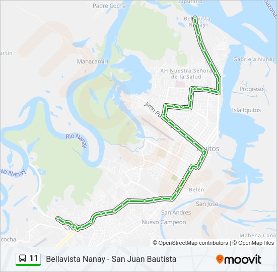 11 Bus Line Map