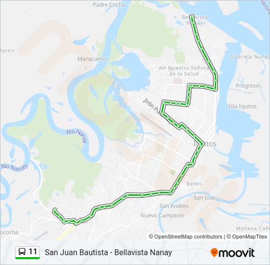 11 Bus Line Map