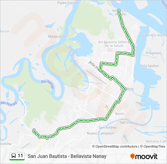 11 Bus Line Map