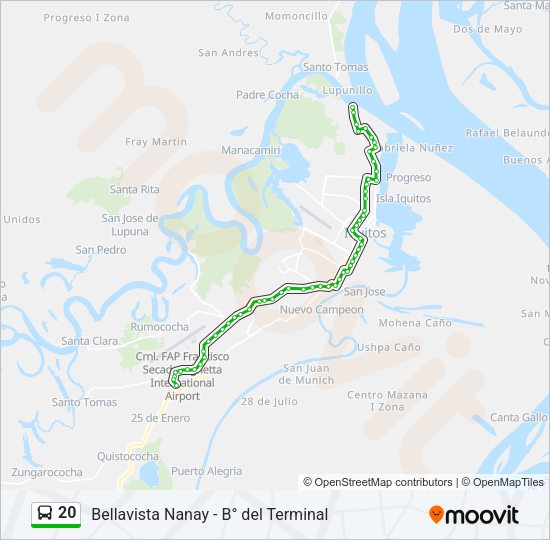 20 Bus Line Map
