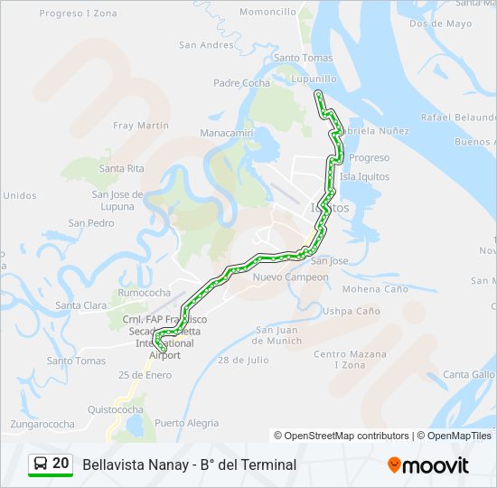 20 Bus Line Map