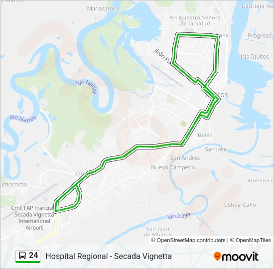 24 Bus Line Map