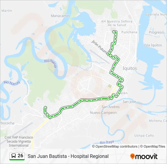 26 Bus Line Map