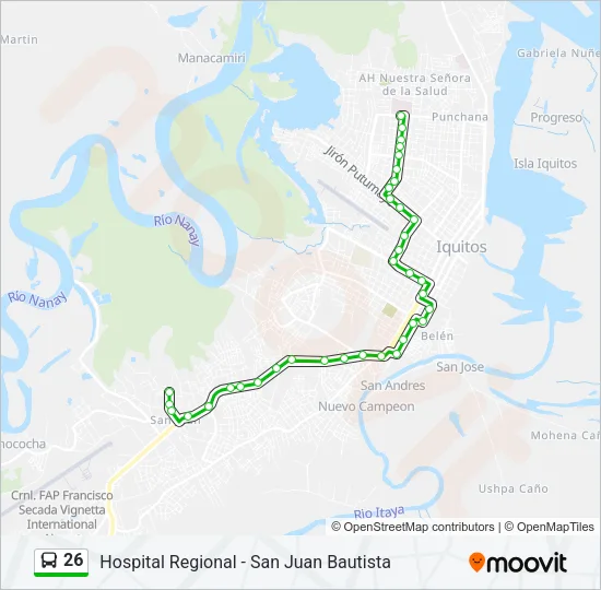 26 Bus Line Map