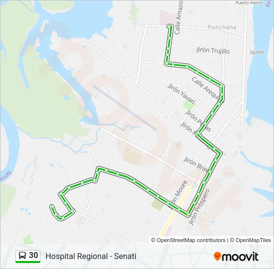 30 Bus Line Map