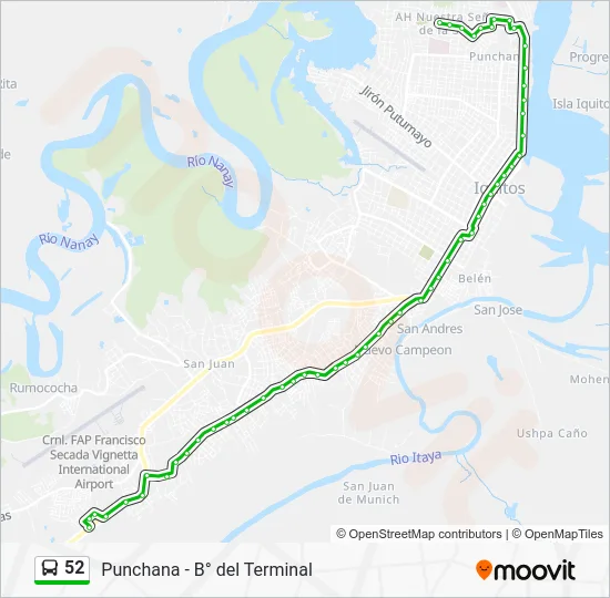 52 Bus Line Map