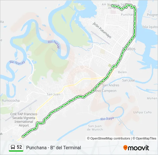 52 Bus Line Map