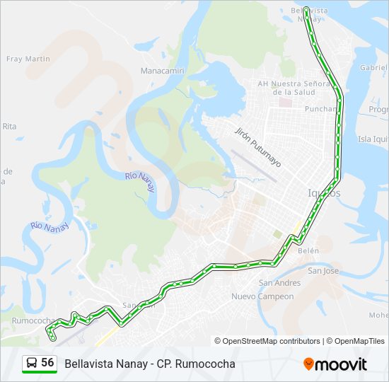 Mapa de 56 de autobús