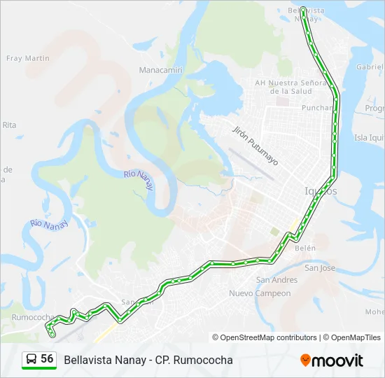 56 Bus Line Map