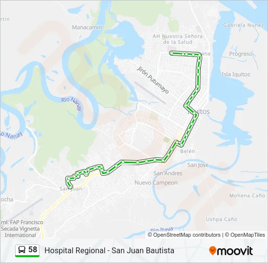 58 Bus Line Map