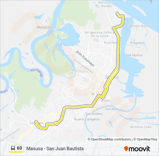 60 Bus Line Map
