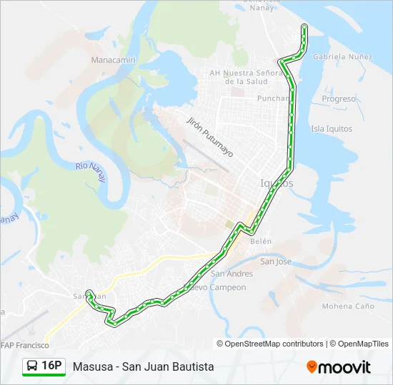 16P Bus Line Map