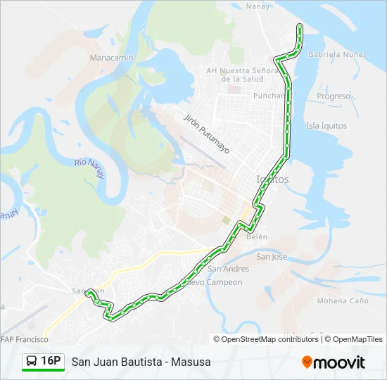 16P Bus Line Map