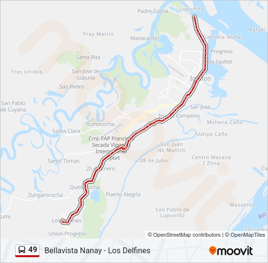 Mapa de 49 de autobús